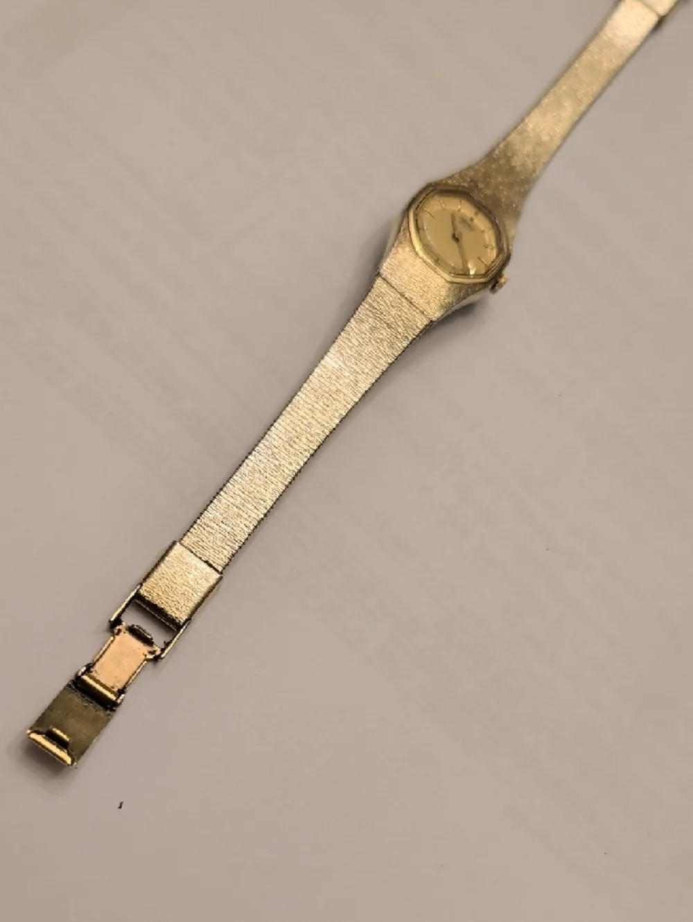 Seiko Gold Tone Ladies Watch with Octagonal Bezel